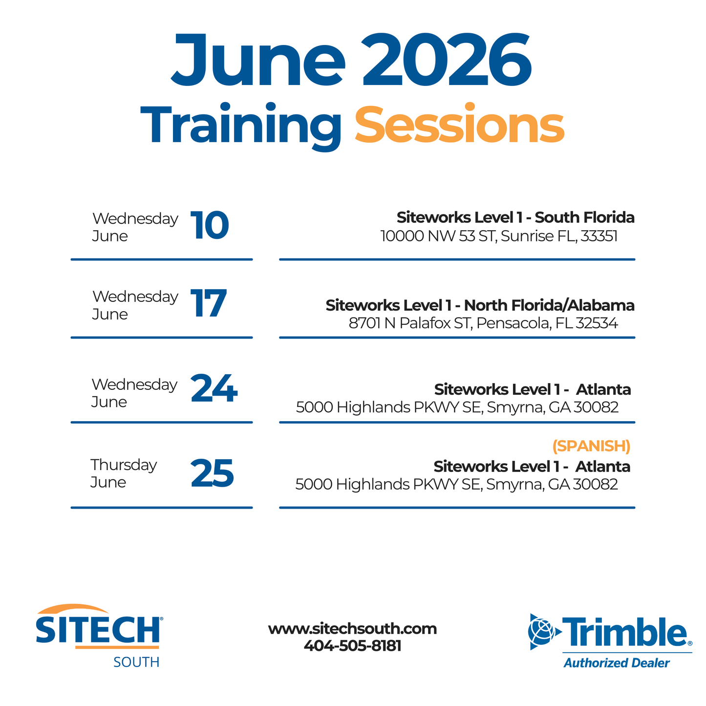 SITECH South Training